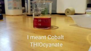 Scott Reagent Cobalt Thiocyanate [upl. by Cnahc]