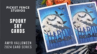 Spooky Sky Cards  AmyR Halloween 2024 Card Series 9 [upl. by Malissa]