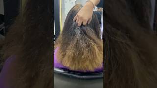 Transforming Multicolored Hair into a Single Shade Dye hair trendingonshorts [upl. by Muslim402]