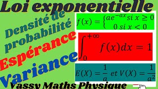 Loi exponentielle  Cours 7 [upl. by Krueger]