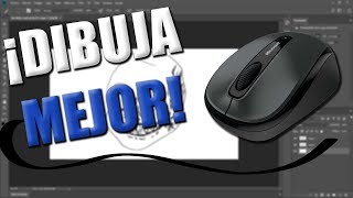 Como dibujar lineas o trazos SUAVES con un MOUSE  Photoshop [upl. by Puglia438]