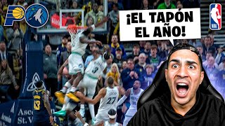 ¡EL TAPÓN FOR THE WIN MÁS LOCO QUE HE VISTO ¿SE DA CON LA CABEZA en el ARO  PACERS vs WOLVES [upl. by Aner]