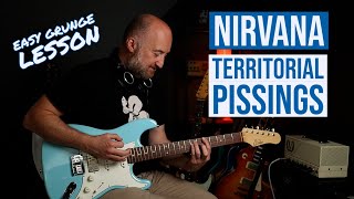 How to Play quotTerritorial Pissingsquot by Nirvana  Easy Guitar Lesson [upl. by Erasme119]