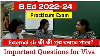 BEd 1st Semester Suggestions for Practicum Viva  Most important questions  BEd 202224 [upl. by Herold]