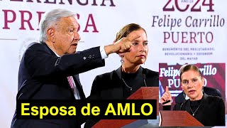 En la Conferencia Mañanera la Esposa de AMLO Deja a Todos en Shock [upl. by Idnek]