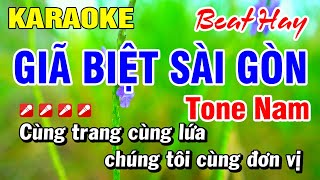 Karaoke Giã Biệt Sài Gòn Beat Hay Nhạc Sống Tone Nam  Hoài Phong Organ [upl. by Yalc]