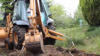 Case 580 L Backhoe digging [upl. by Eppilihp]