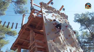 CLIMBING WALL Adventure park Jangalooz Fazana Istria CROATIA [upl. by Einnalem]