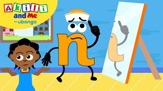 Learn Letter N  The Alphabet with Akili  Cartoons for Preschoolers [upl. by Pearce765]