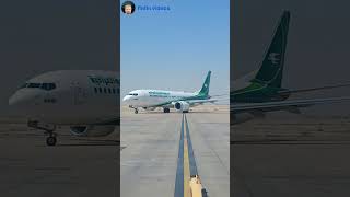 Iraqi Airways Boeing 737max800 straight front nose pushback [upl. by Garfinkel379]