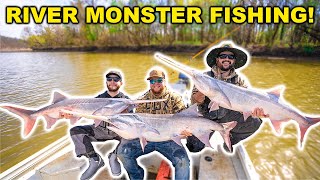 Fishing GIANT RIVER for MONSTER FISH [upl. by Aney]