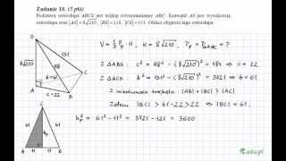 Zadanie 10 Matura maj 2012 PR Stereometria [upl. by Anele]