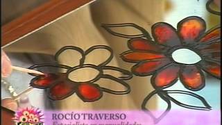 Pintura vitral sobre espejo con Rocio Traverso [upl. by Bowles]