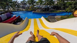 ⭐️ The Yellow 🌙 Wave Water Slide 💦 at Black Mountain Waterpark 🇹🇭 [upl. by Kurys]