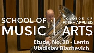 Professor Moore ILMEA Tuba  Etude No 20  Lento  Vladislav Blazhevich [upl. by Hgielime29]