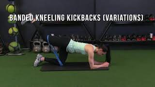 Banded Kneeling Kickbacks  TrainHer Fitness [upl. by Cecil]