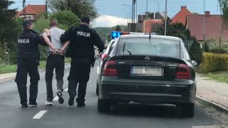 Pijany kierowca w rękach policji Nagranie z zatrzymania [upl. by Yerfdog278]