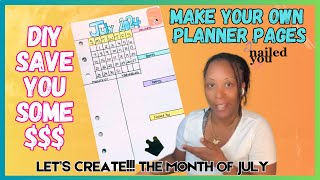 Make Your Own Planner Pages  DIY  Customize amp SAVE MONEY  Have A Planner That Works for U Simple [upl. by Assilav582]