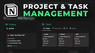 How To Build A Simple Project amp Task Manager In Notion [upl. by Tuorah460]