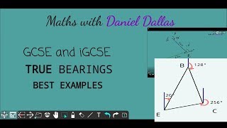 GCSE Maths True bearings  How to find bearing  Finding Bearings  Edexcel Maths 2020 paper 1 quest [upl. by Garnes]