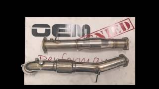 DTF 3quot downpipe with decat amp sports cat sound clip [upl. by Girardo]