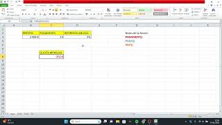 Com calcular quotes mensuals amb la funció PAGAMENT PAGO PMT de lExcel [upl. by Hanoy825]