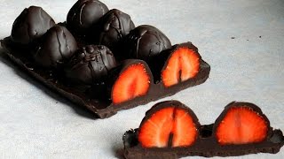 STRAWBERRY CHOCOLATE BAR  Dessert Recipe TBEO Video [upl. by Anerul722]