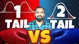 One Tailed Test Vs Two Tailed Test Explained in Hindi l Machine Learning Course [upl. by Eirtemed]