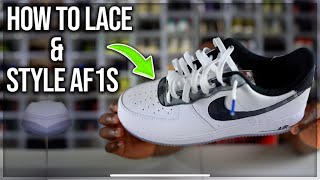 10 Cool Shoe Lace styles Nike Air Force 1  Shoe lacing tutorials [upl. by Nagrom]