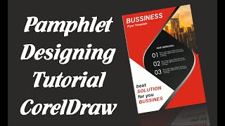 Pamphlet in CorelDraw  Photoshop  Designing Tutorial youtuber design update logodesign [upl. by Gina]