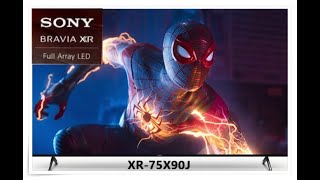 SONY BRAVIA XR 75X90J Unboxing Menu amp PS5 Miles Morales [upl. by Olnay]