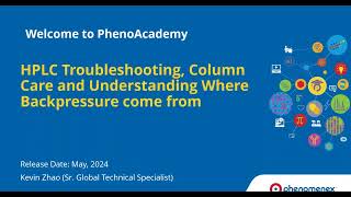 HPLC Troubleshooting Column Care and Understanding Where Backpressure Comes From [upl. by Franzen]