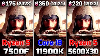 Ryzen 5 7500F vs Core i9 11900K vs Ryzen 5 5600X3D  PC Gameplay Tested [upl. by Brenner555]