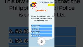 PNP LAW AND HISTORY  PNP ENTRANCE EXAM REVIEWER Mock Test pnp shorts [upl. by Gladis]