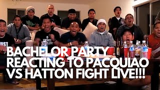 Hidden camera catches shocking and funny Pacquiao vs Hatton Reaction [upl. by Eneleahs]