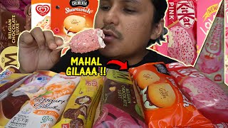 10 aiskrim terbaru pada tahun 2023 mukbang malaysia KITKAT PINK [upl. by Gert]