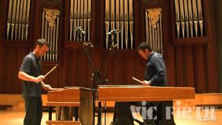 Meehan Perkins Duo perform Steve Reichs quotNagoya Marimbasquot 1994 [upl. by Anevad]