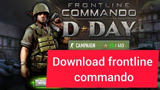 download frontline commando Dday  support android 13  Android Gameplay [upl. by Travus]