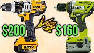 RYOBI BRUSHLESS DRILL vs DEWALT BRUSHLESS DRILL [upl. by Ahsiuqal]