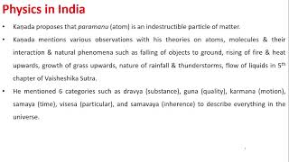 Physics in India Ancient India in Hindi Indian Tradition Culture Society Art amp Culture [upl. by Niamor440]