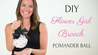 Flower Girl Pomander Ball Brooch Bouquet Style DIY Wedding Tutorial [upl. by Nerua]