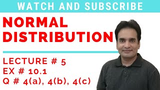 Normal Distribution  Lecture  5  Q  4a 4b 4c Muhammad Usman  Statistics In Urdu Hindi [upl. by Alejoa]