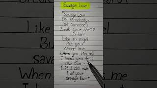 savage love lyrics 🌸 [upl. by Nangatrad335]