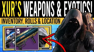 Destiny 2 XURS NEW WEAPONS amp RARE ARMOR 2nd February Xur Inventory  Armor Loot amp Location [upl. by Gladine]