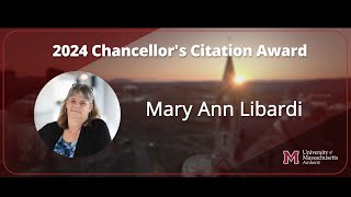 UMass Amherst Chancellors Citation Award 2024 Mary Ann Libardi [upl. by Daegal]