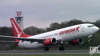 Corendon Airlines 737800 Take Off at Manchester Airport [upl. by Adnolor]