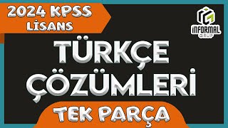 2024 KPSS Lisans Türkçe Soruları ve Çözümleri  Tüm Sorular [upl. by Hance229]