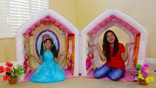 Wendy Pretend Play w Giant Indoor Inflatable Playhouse Kids Toy [upl. by Enitnelav]