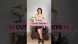 Cutest Sweater from Myntra 🥹🎀💕shorts viral sweater haul myntrahaul myntra foryou explore [upl. by Acisset]