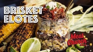 Brisket Elotes  Grilled Street Corn [upl. by Bessy237]